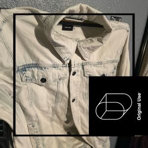 Original use light acid wash denim jacket